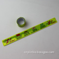 Green Reflective Wrist Band with Flocking (PT91588-1)